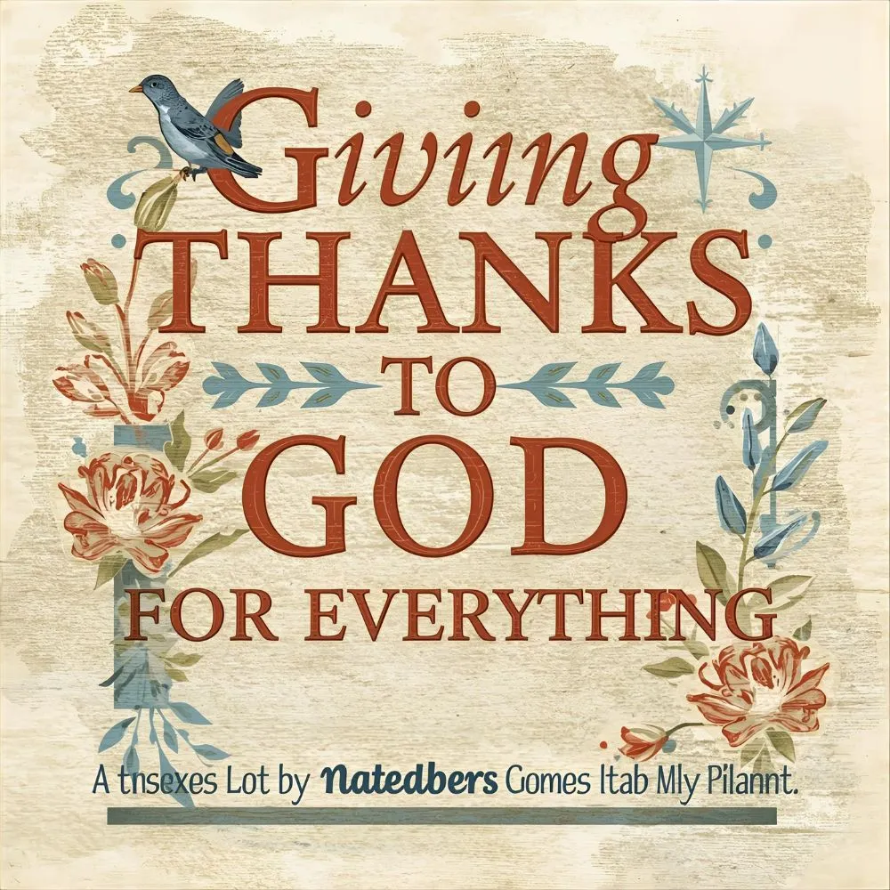 Giving Thanks to God for Everything