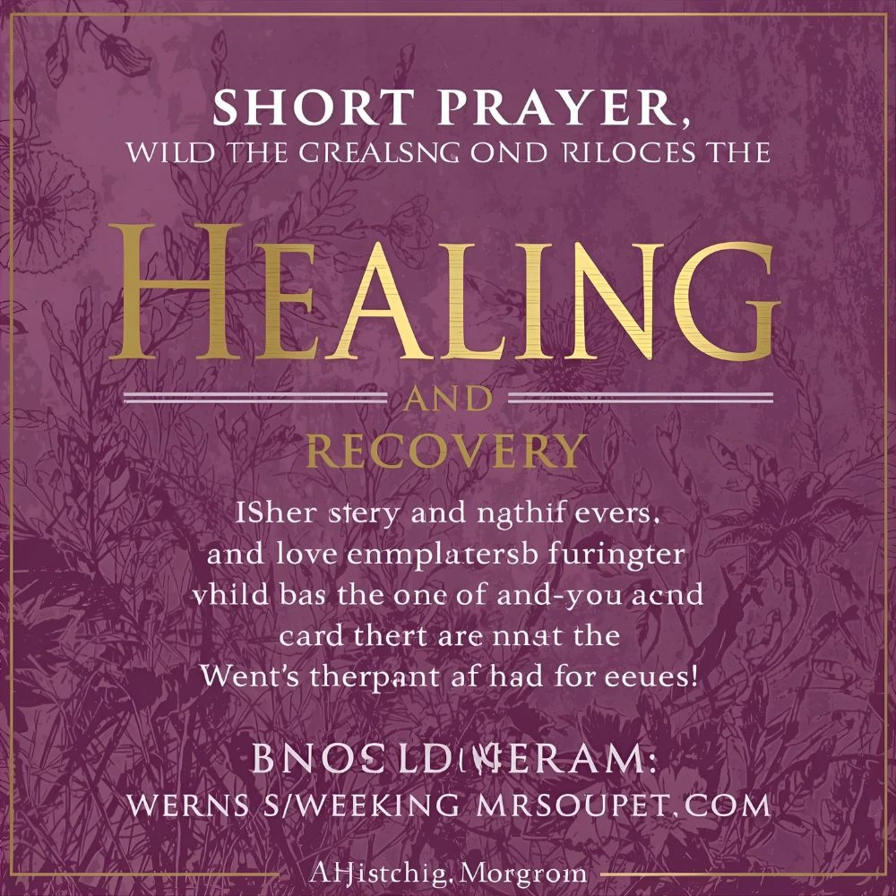 Short Prayer for Healing and Recovery
