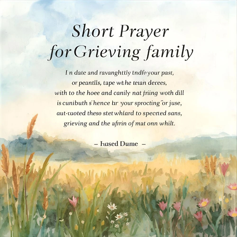 Short Prayer for Grieving Family