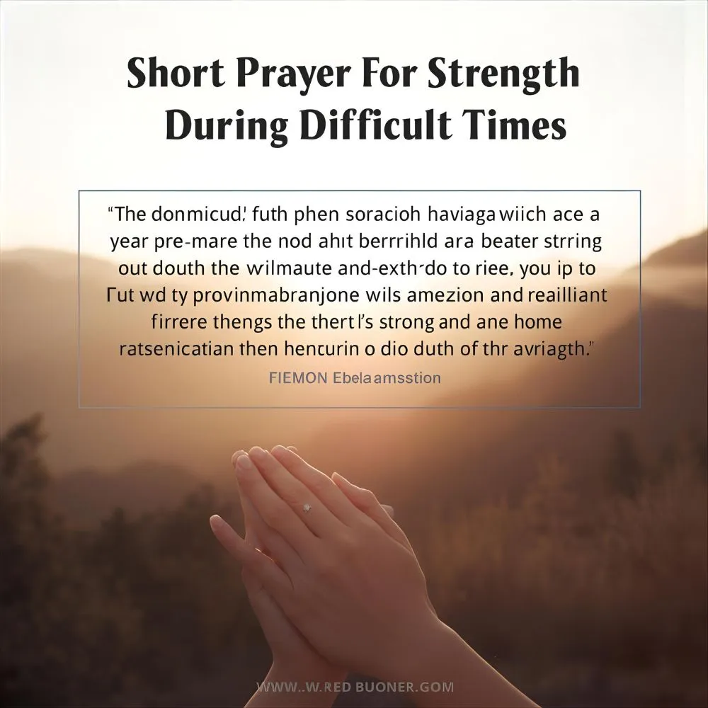 Short Prayer for Strength During Difficult Times