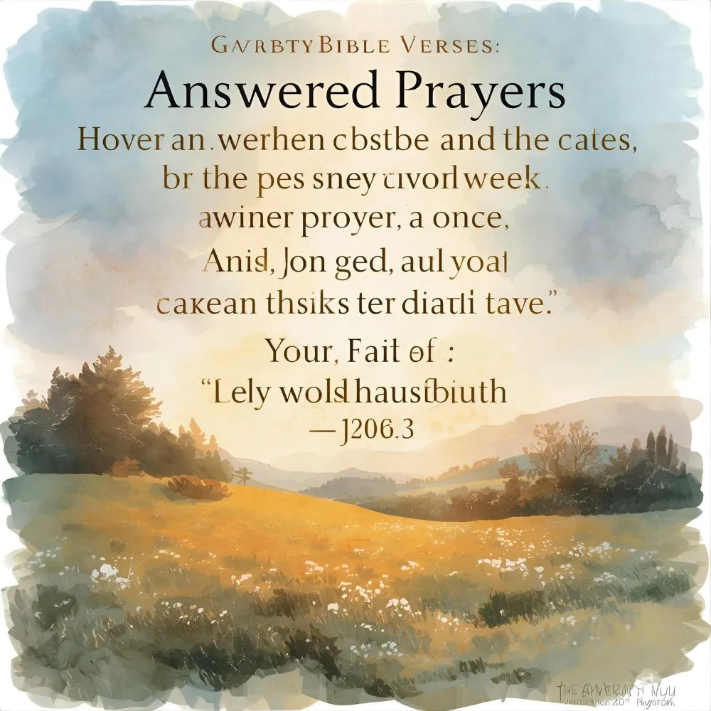 Answered Prayers in the Bible Verses