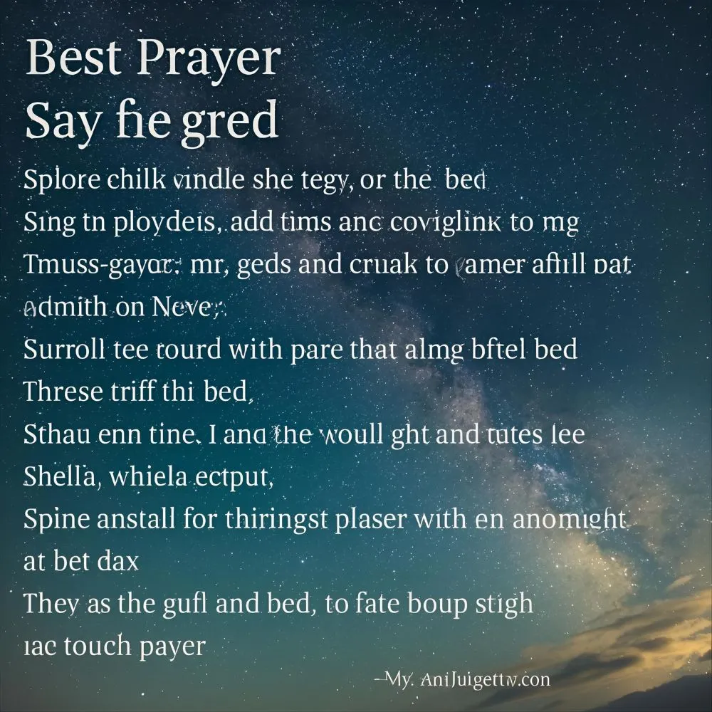 Best prayers to say before bed
