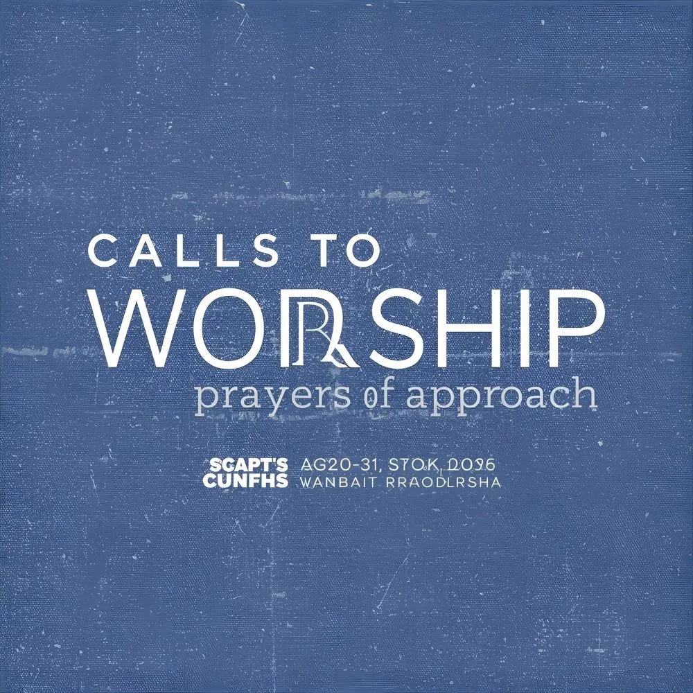 Calls to Worship Prayers of Approach
