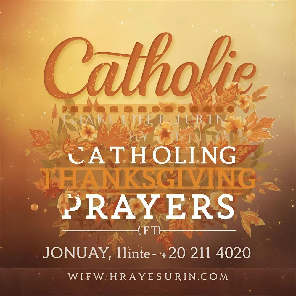 Catholic Thanksgiving Prayers