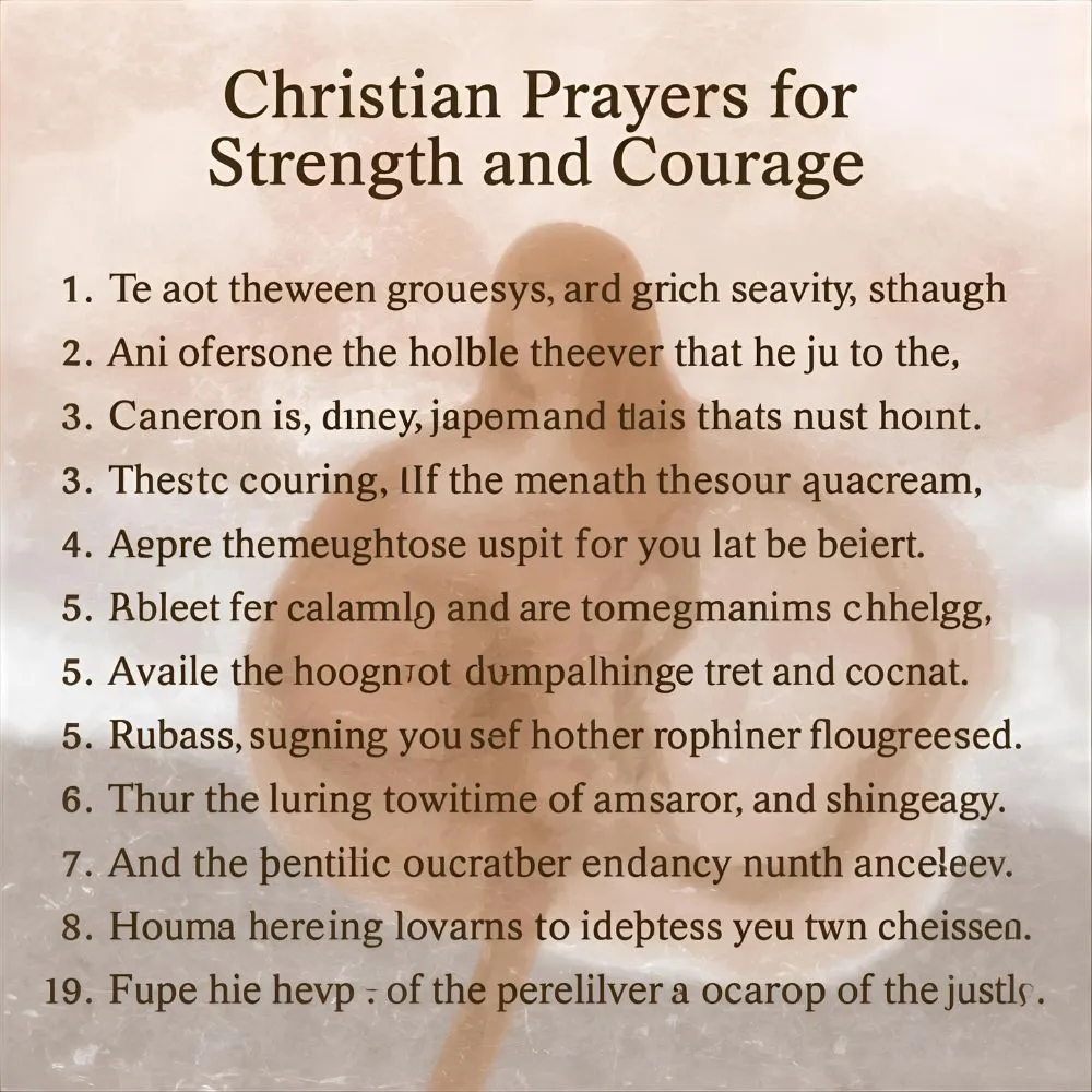Christian Prayers for Strength and Courage