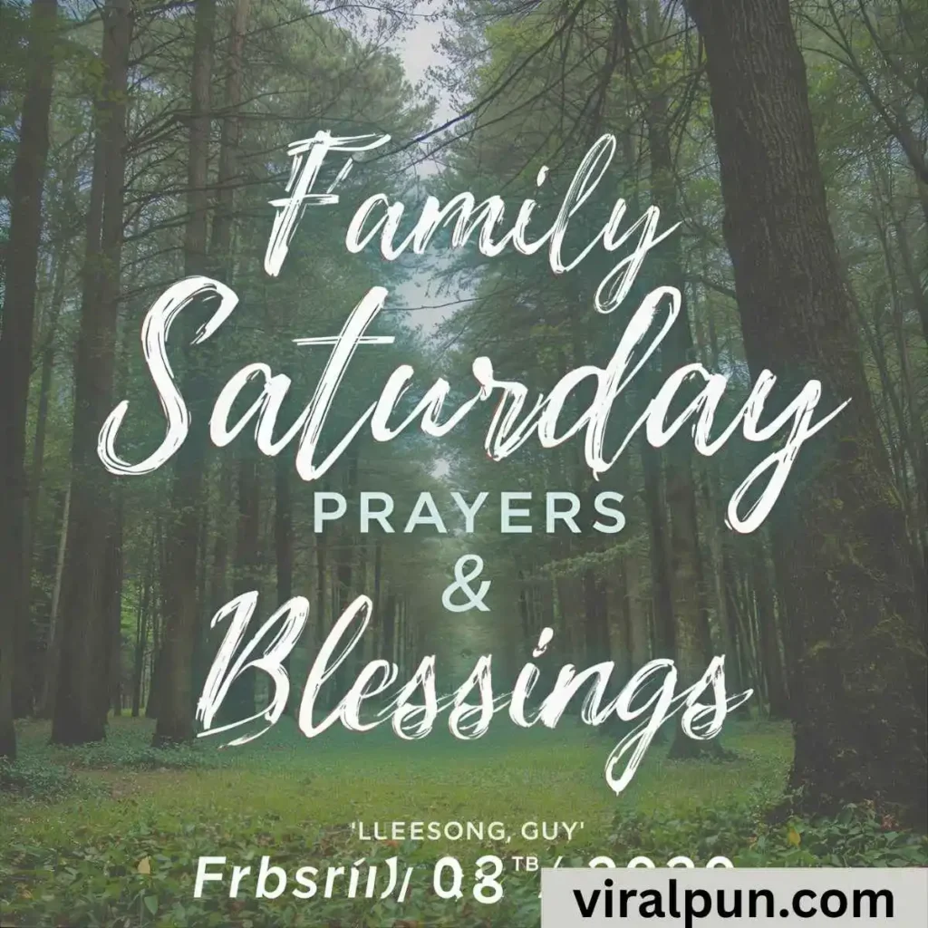 Family Saturday Prayers and Blessings
