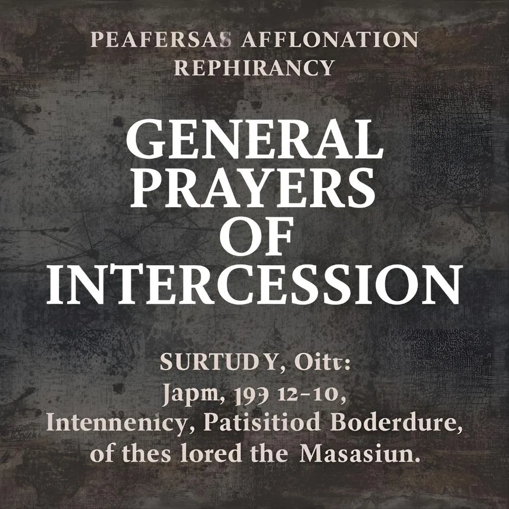 General Prayers of Intercession