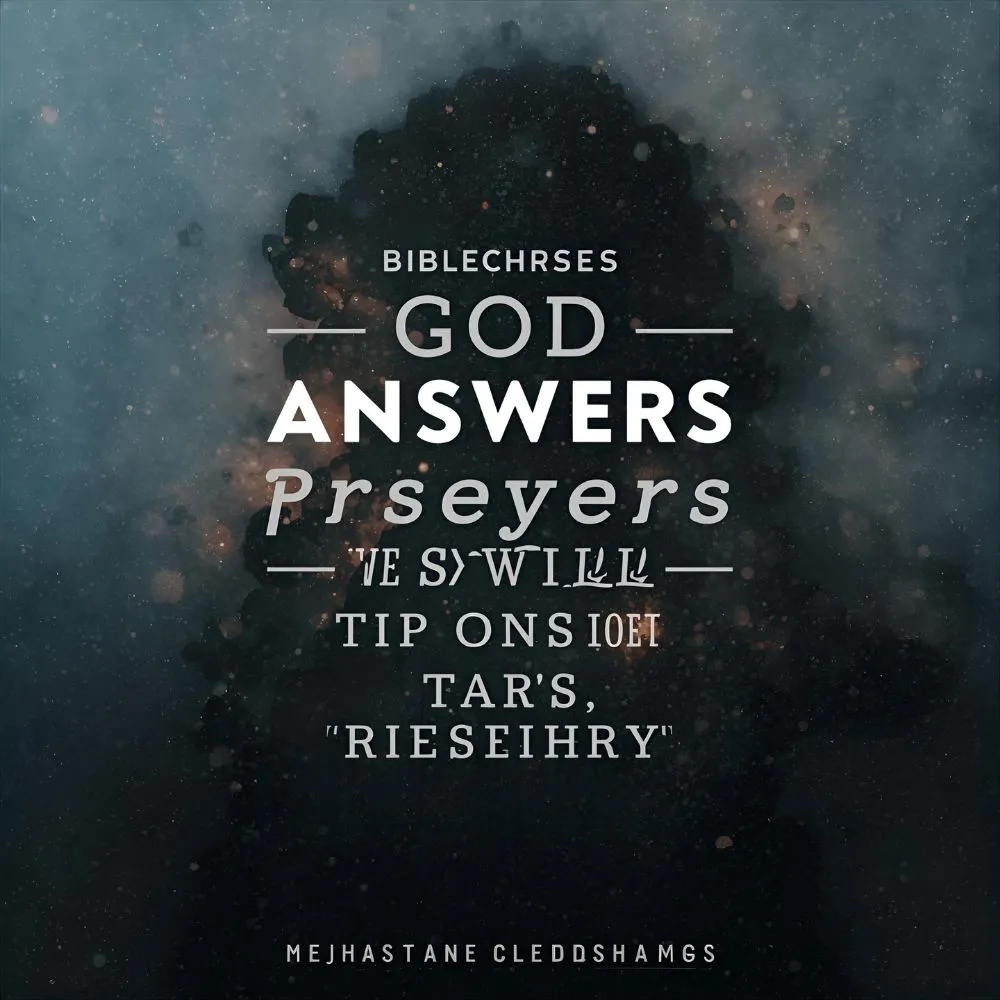 God Answers Prayers According to His Will Bible Verse