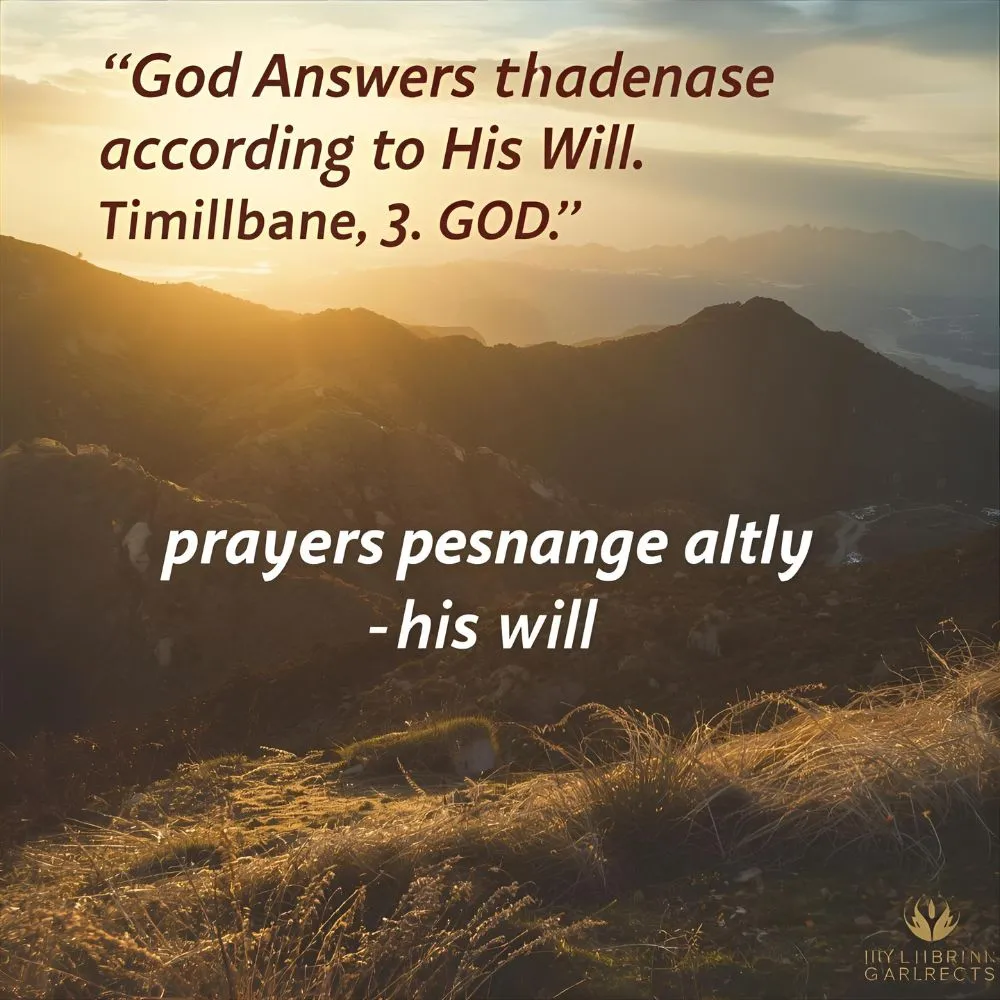 God Answers Prayers According to His Will Bible Verse