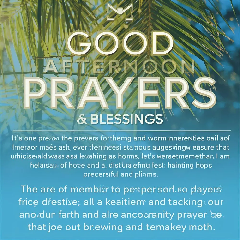 Good Afternoon Prayers and Blessings