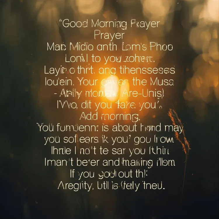 Good Morning Prayer for Him Long Distance