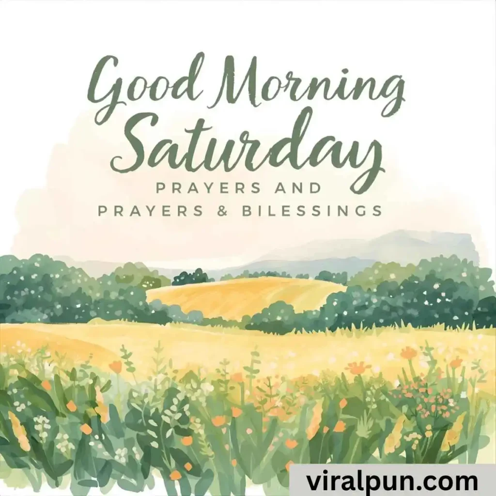 Good Morning Saturday Prayers and Blessings