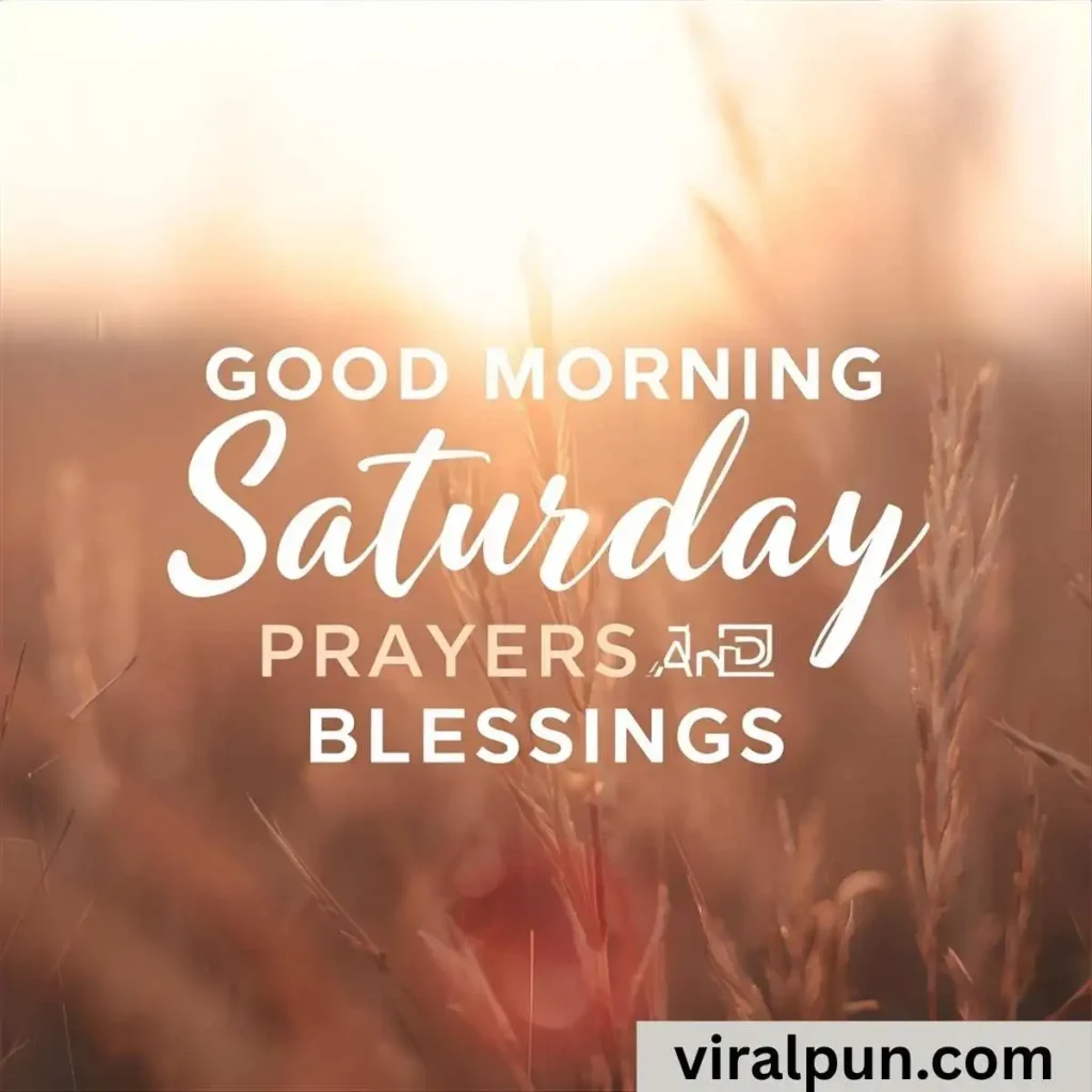 Good Morning Saturday Prayers and Blessings