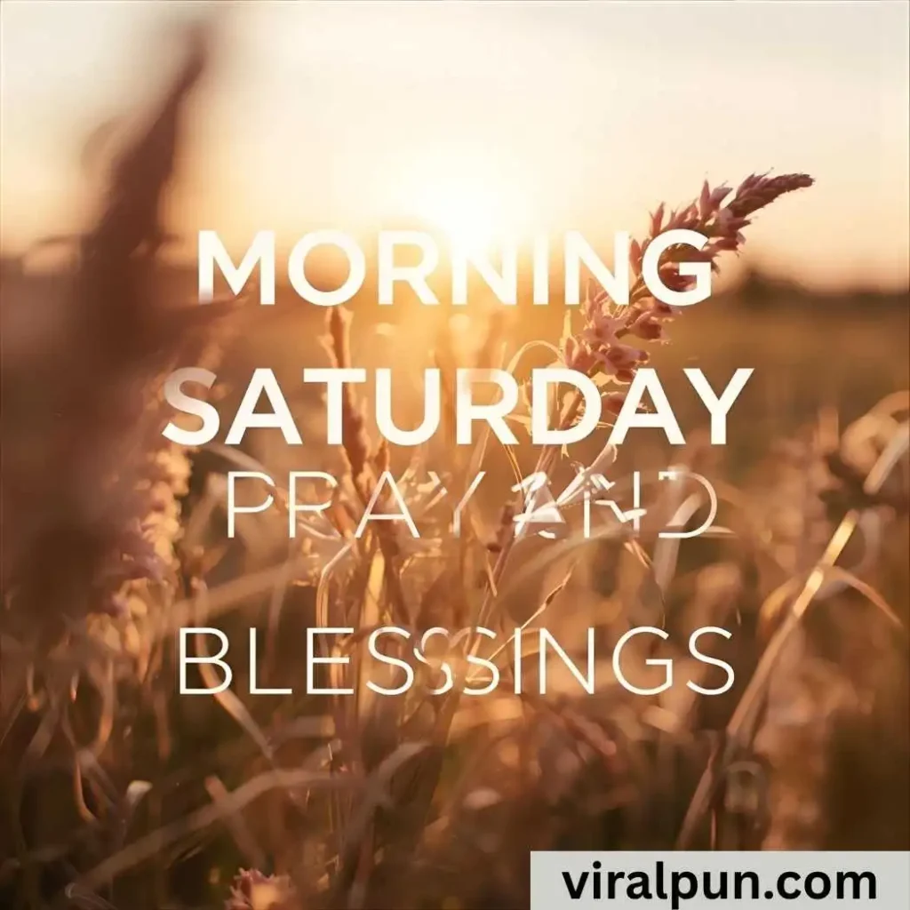 Good Morning Saturday Prayers and Blessings