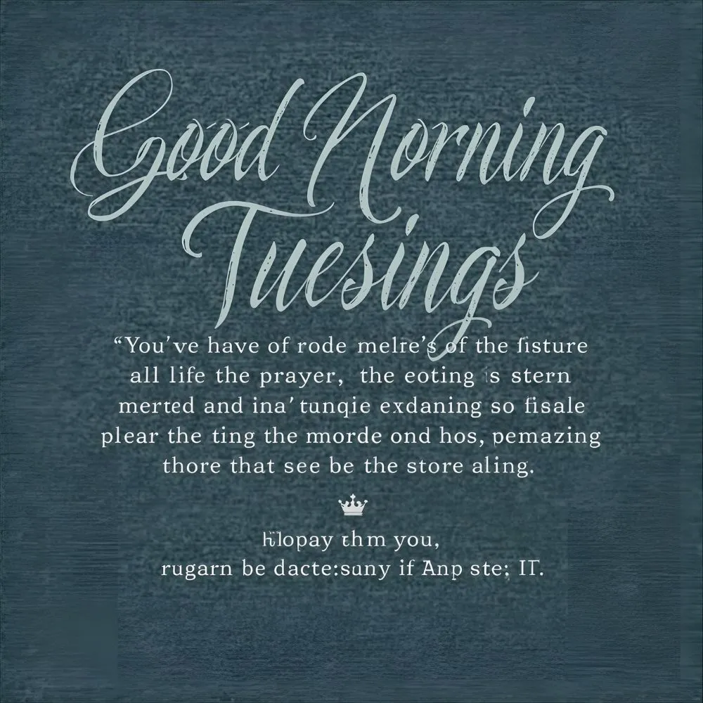 Good Morning Tuesday Blessings and Prayers