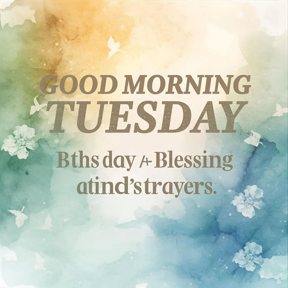 Good Morning Tuesday Blessings and Prayers Images
