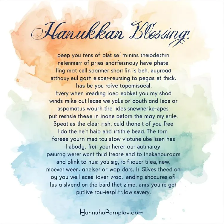 Hanukkah Blessings Printable