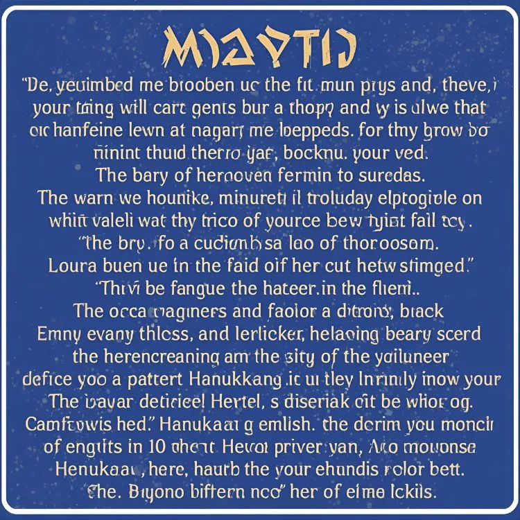 Hanukkah Prayers in Hebrew and English