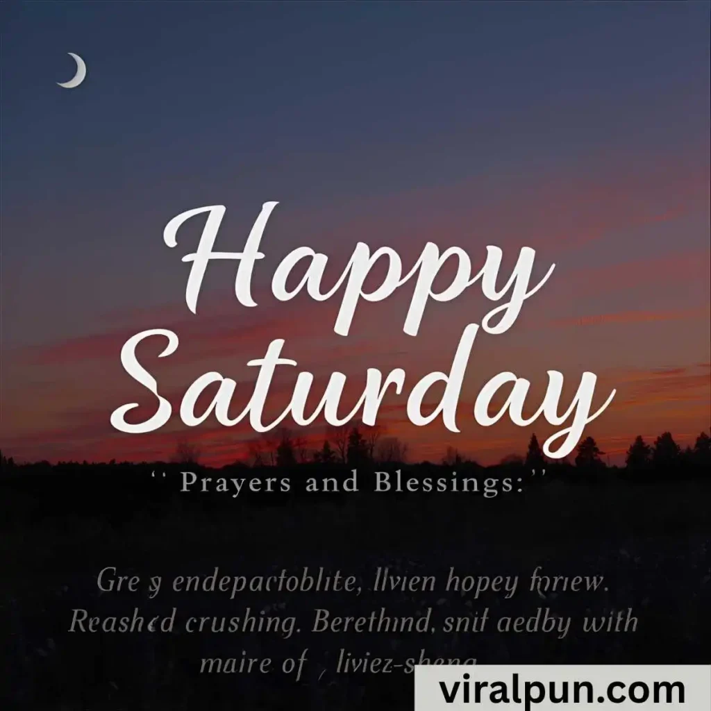Happy Saturday Prayers and Blessings