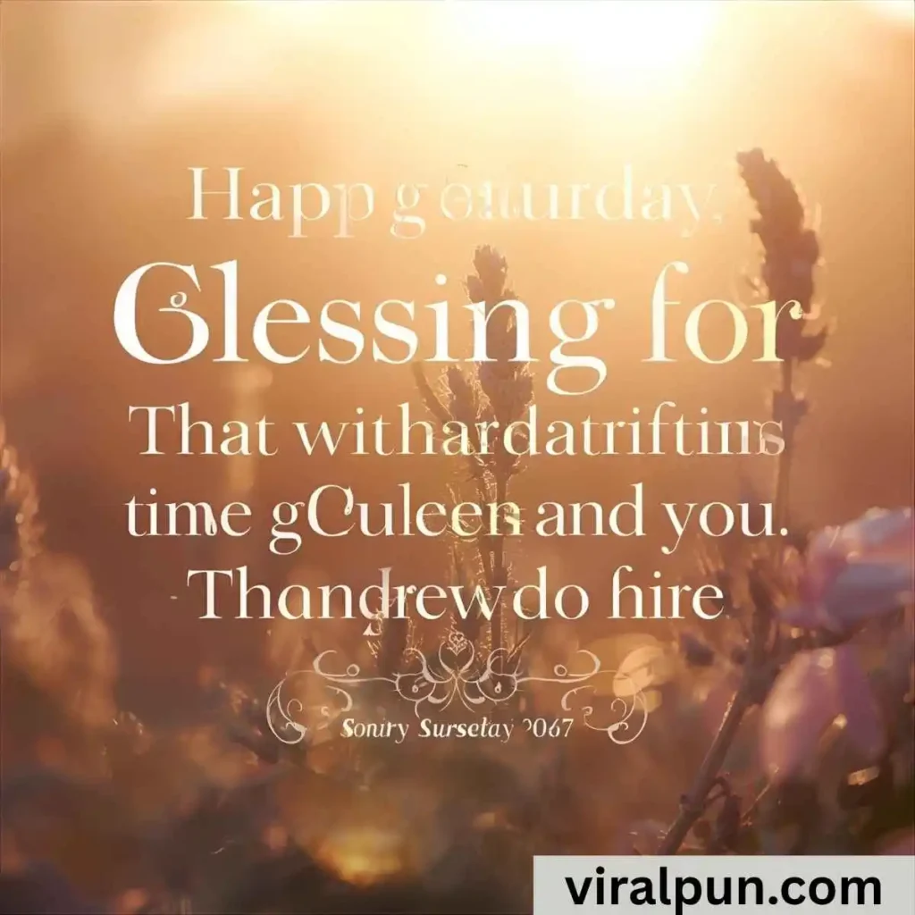 Happy Saturday Prayers and Blessings