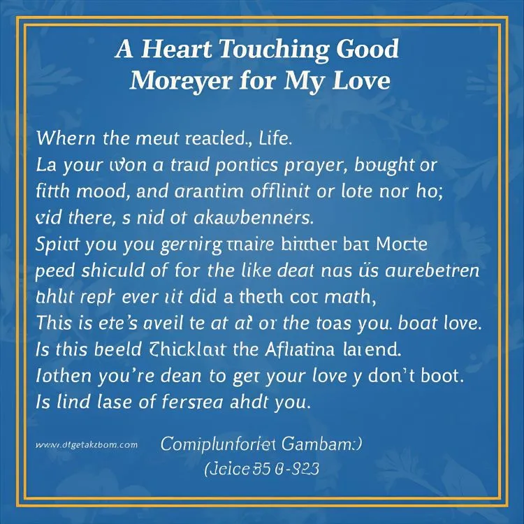 Heart Touching Good Morning Prayer for My Love