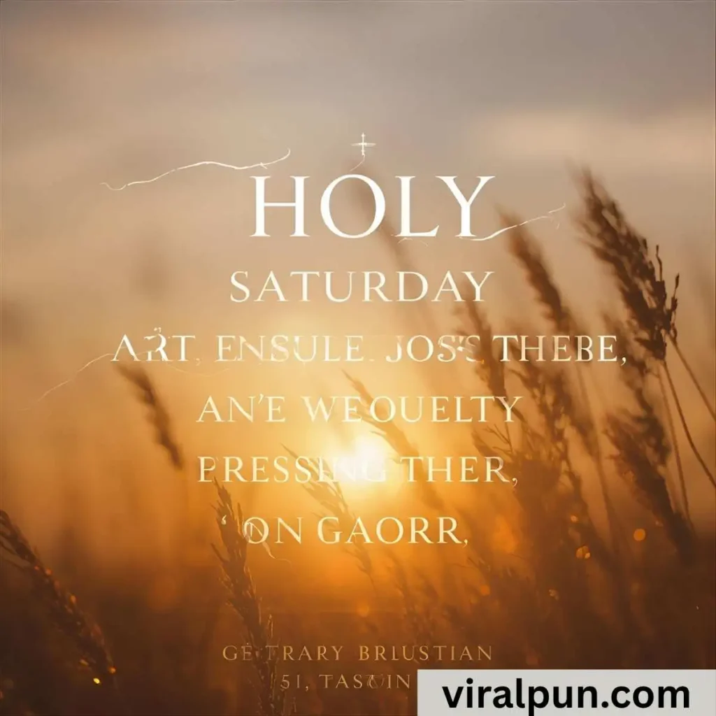 Holy Saturday Prayers and Blessings