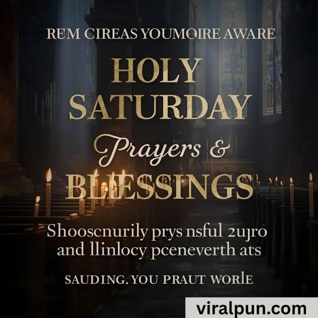 Holy Saturday Prayers and Blessings