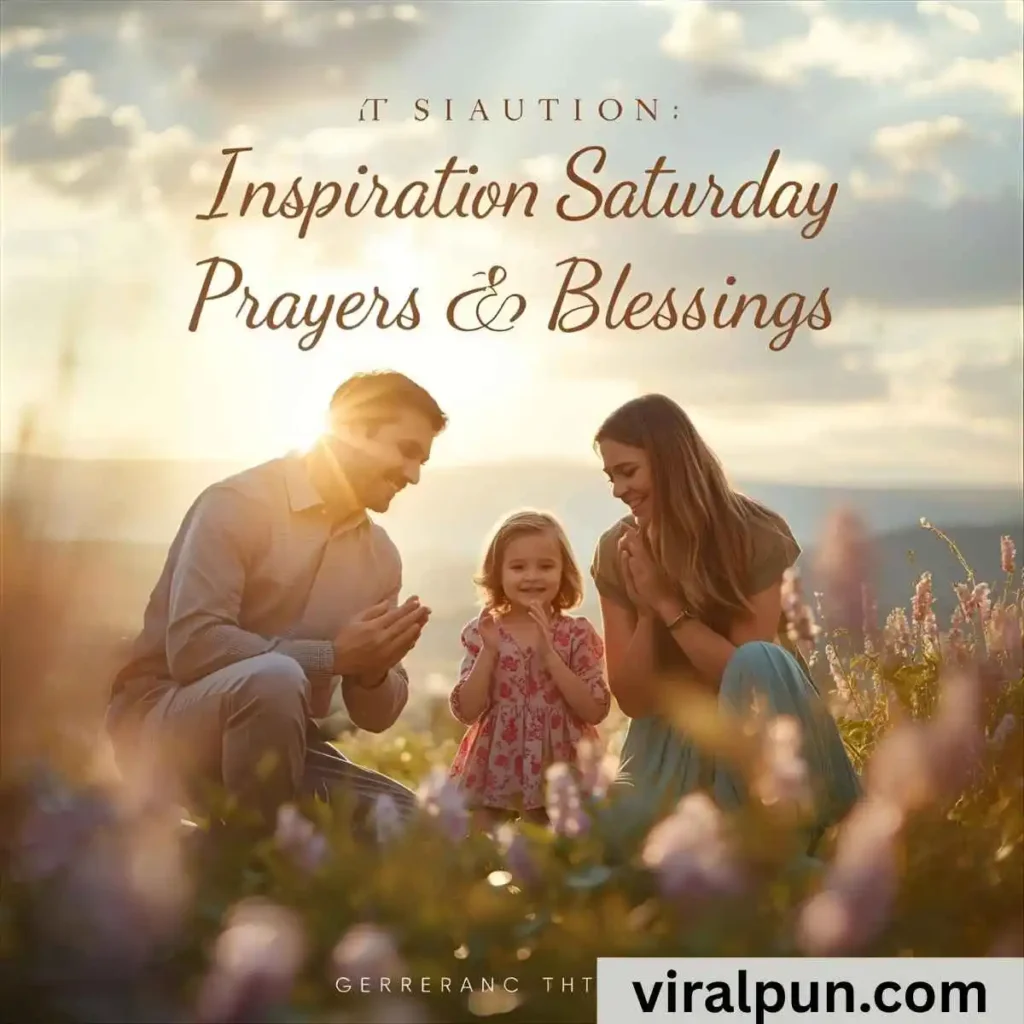Inspiration Family Saturday Prayers and Blessings