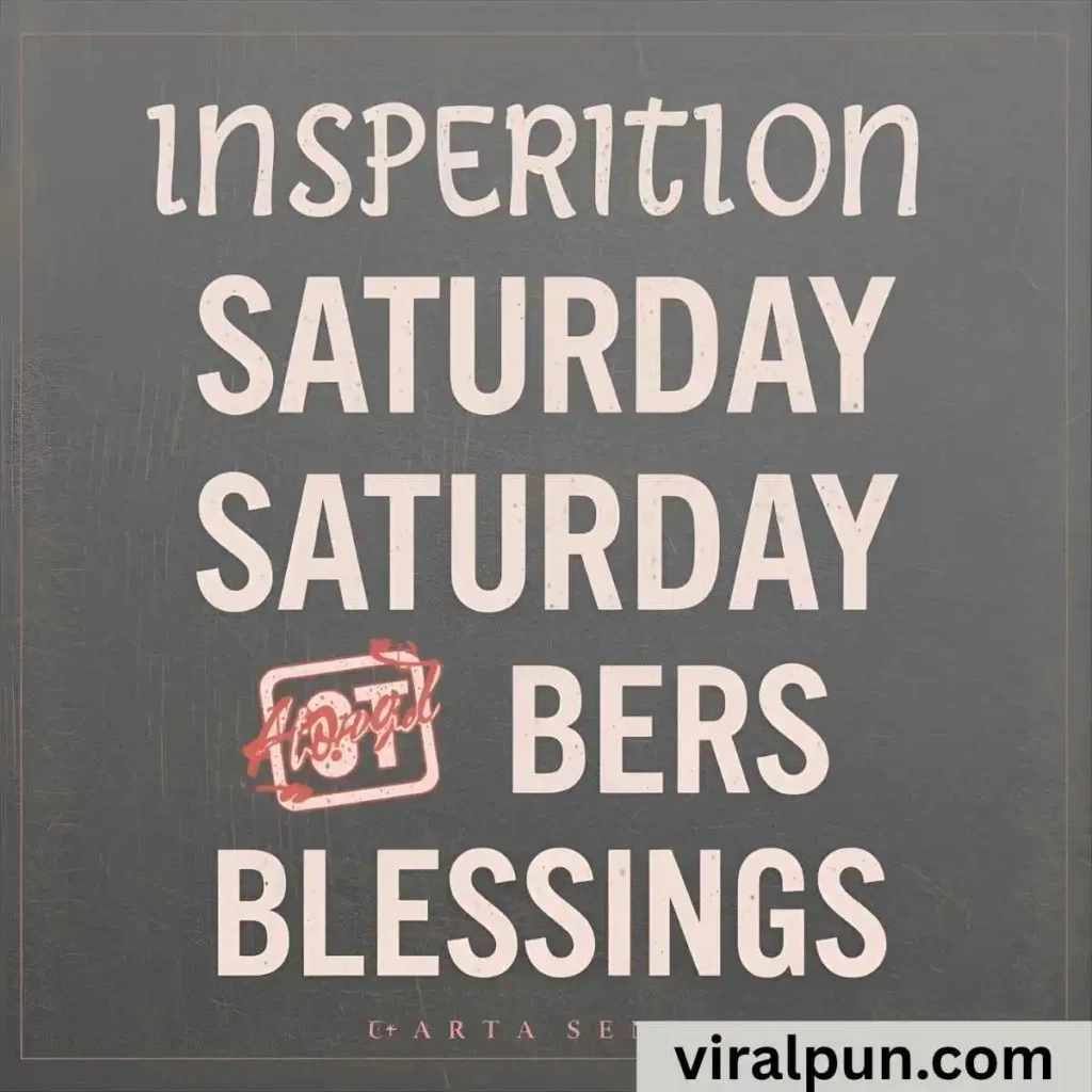 Inspiration Family Saturday Prayers and Blessings
