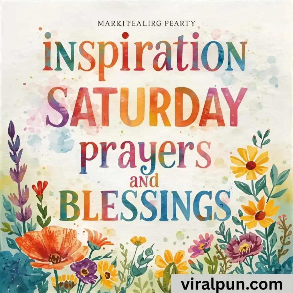 Inspiration Saturday Prayers and Blessings