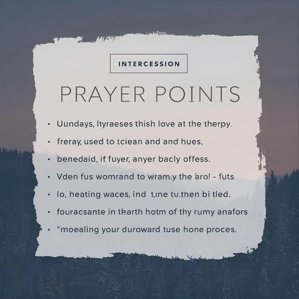 Intercession Prayer Points for Sunday Service with Scriptures
