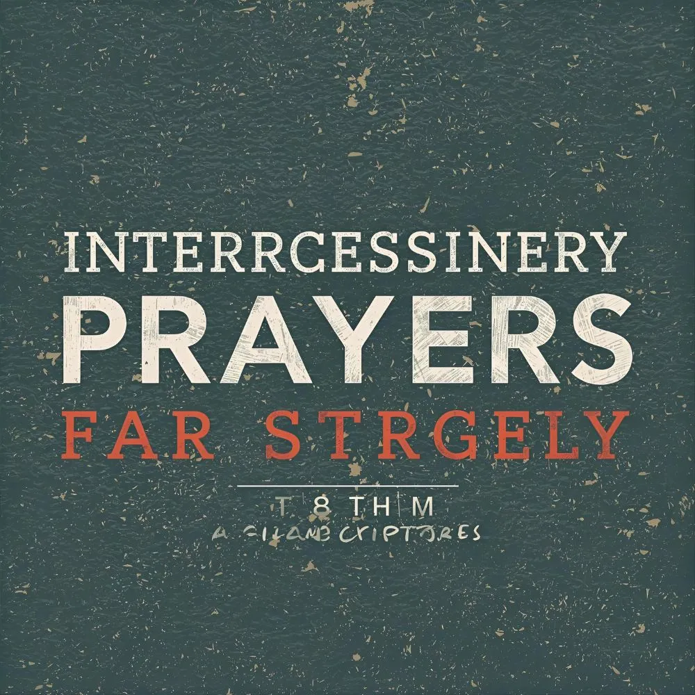 Intercessory Prayers for Sunday Service with Scriptures