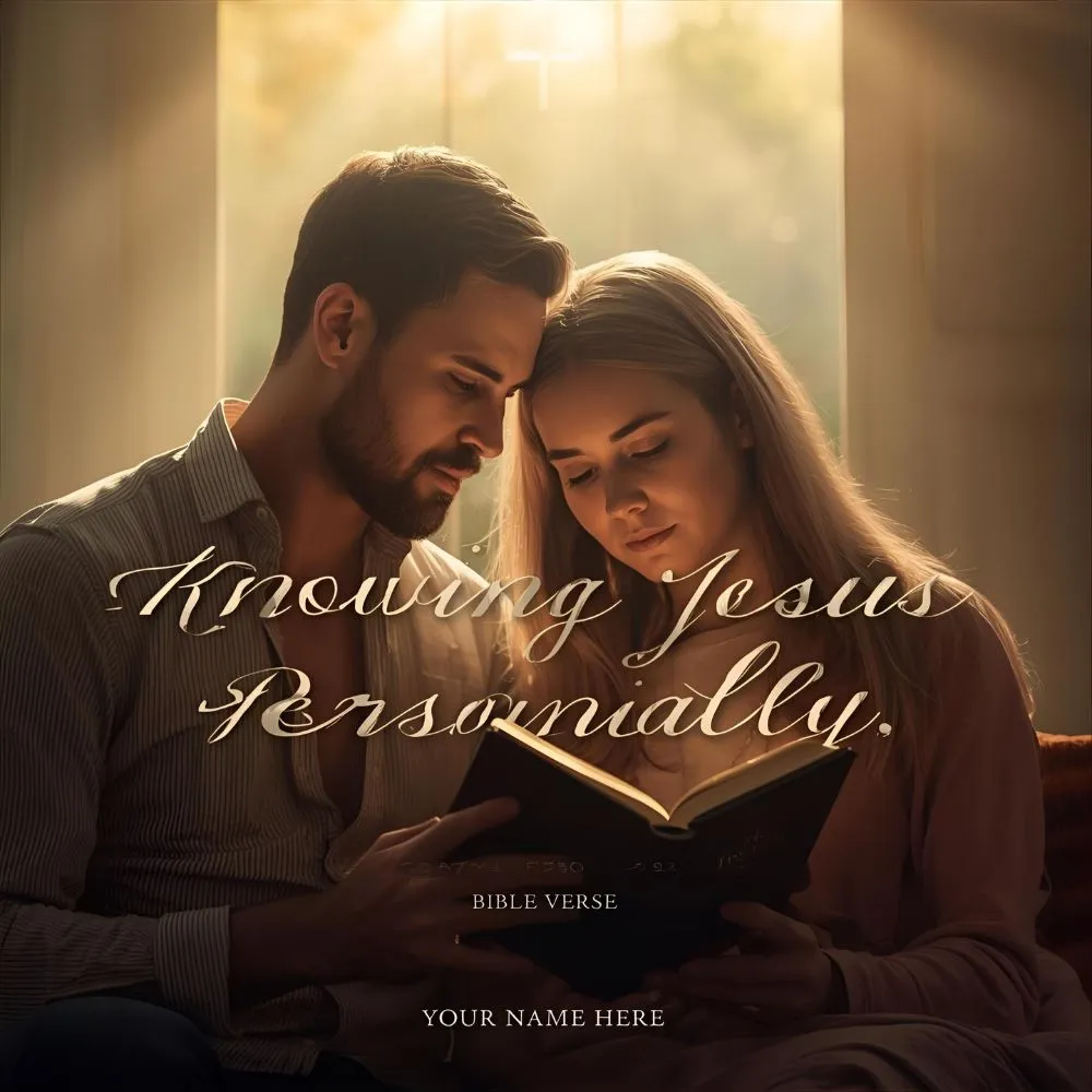 Knowing Jesus Personally Bible Verse