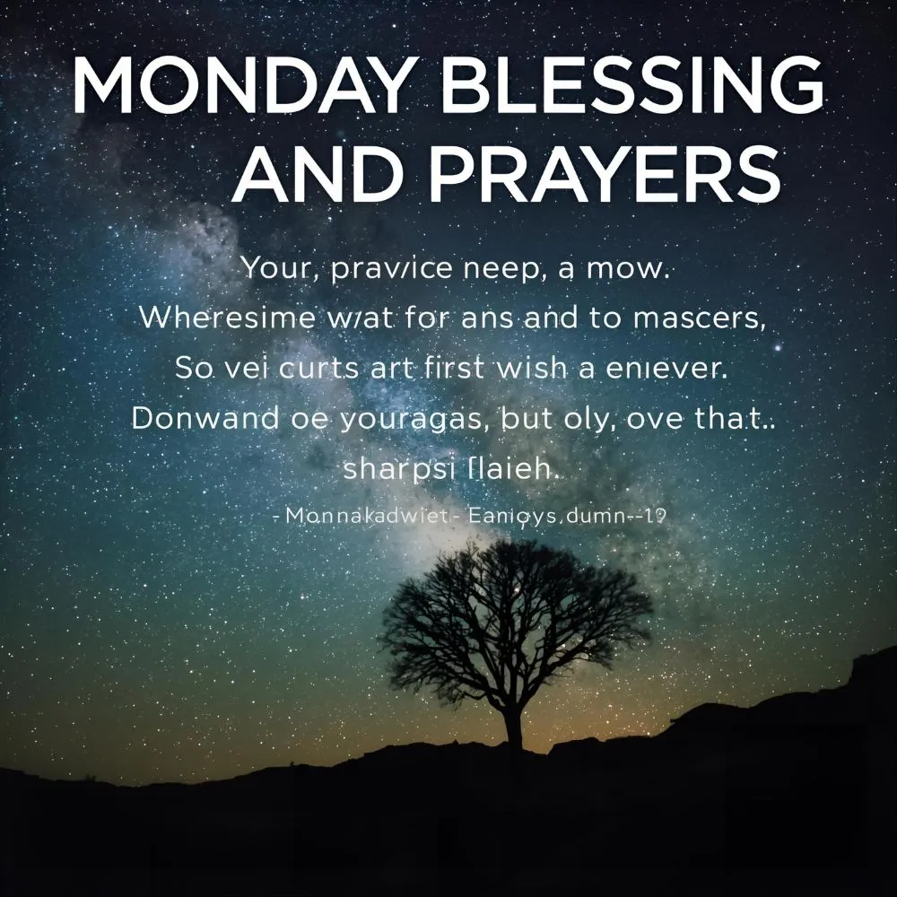 Monday Blessings and Prayers Images