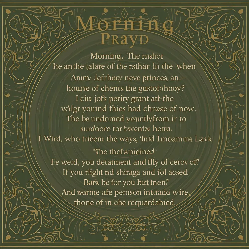 Morning Worship Prayers