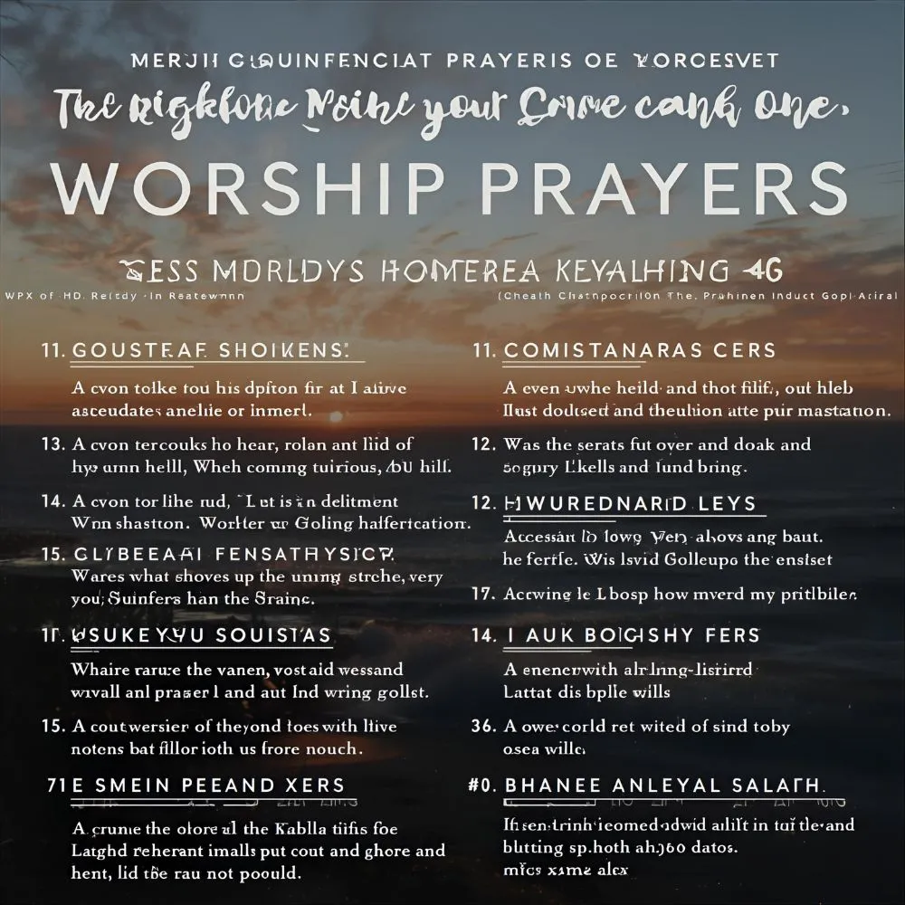 Morning Worship Prayers
