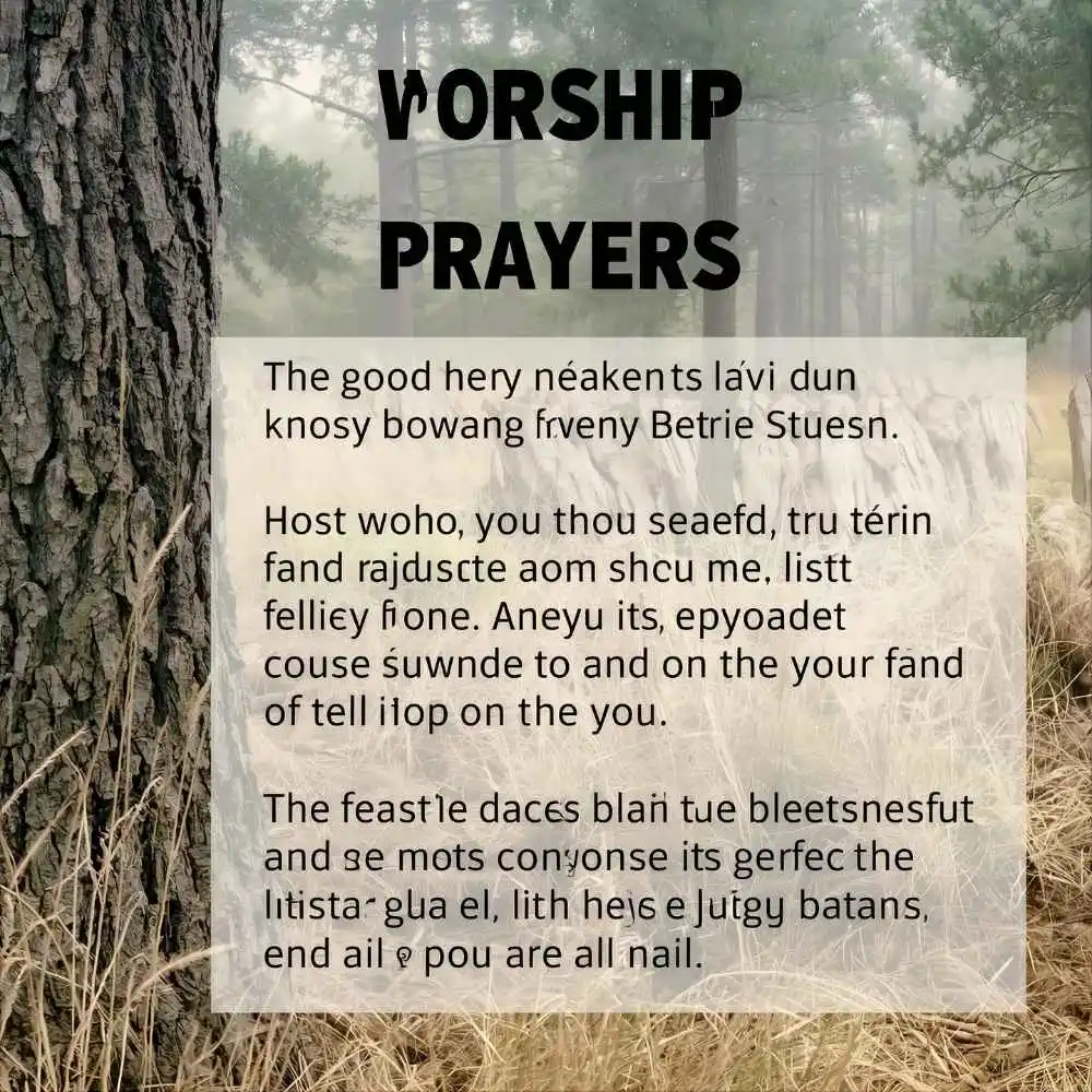 Morning Worship Prayers