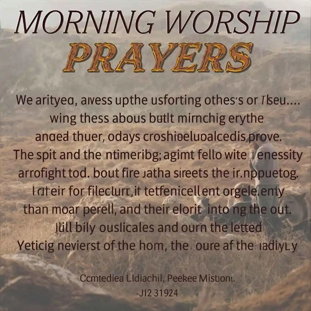 Morning Worship Prayers