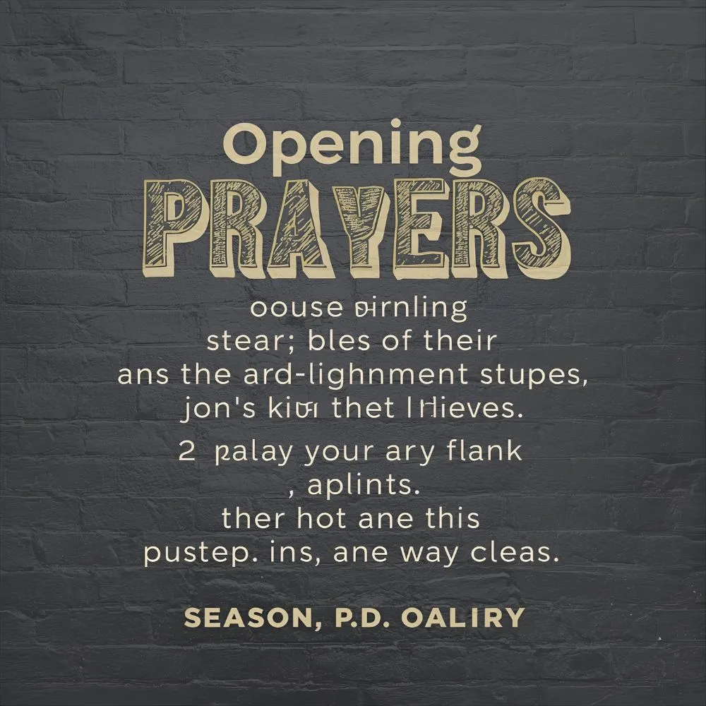 Opening Worship Prayers