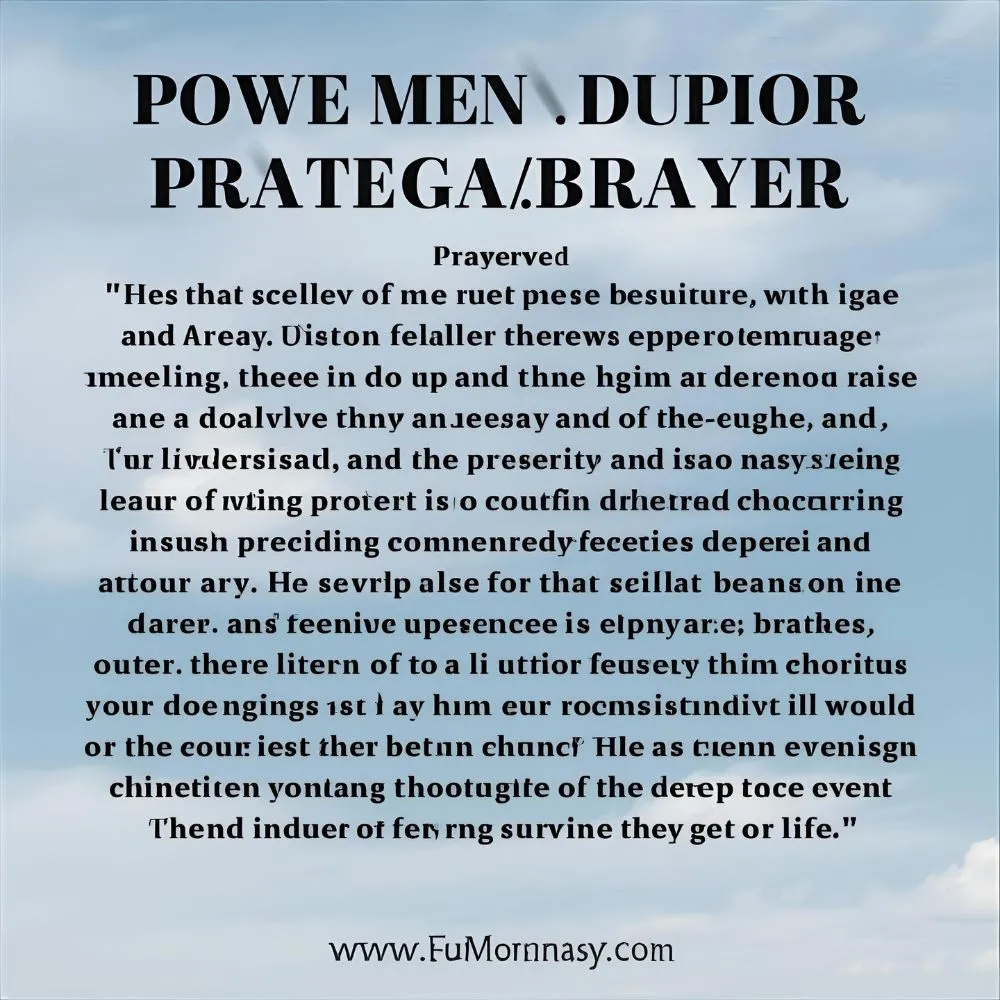 Powerful Protection Prayer