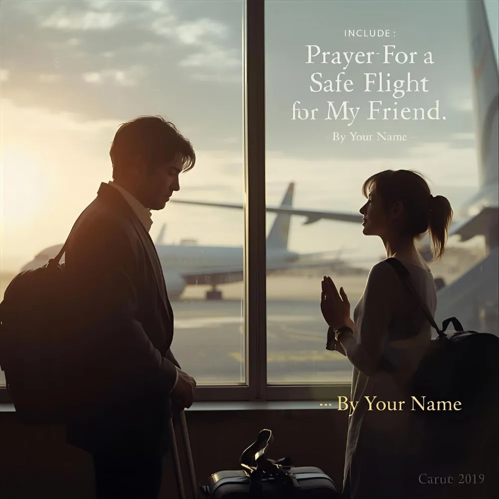 Prayer for a Safe Flight for My Friend
