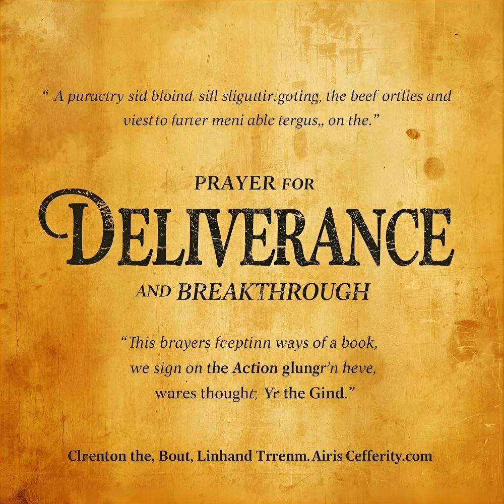 Prayer for Deliverance and Breakthrough