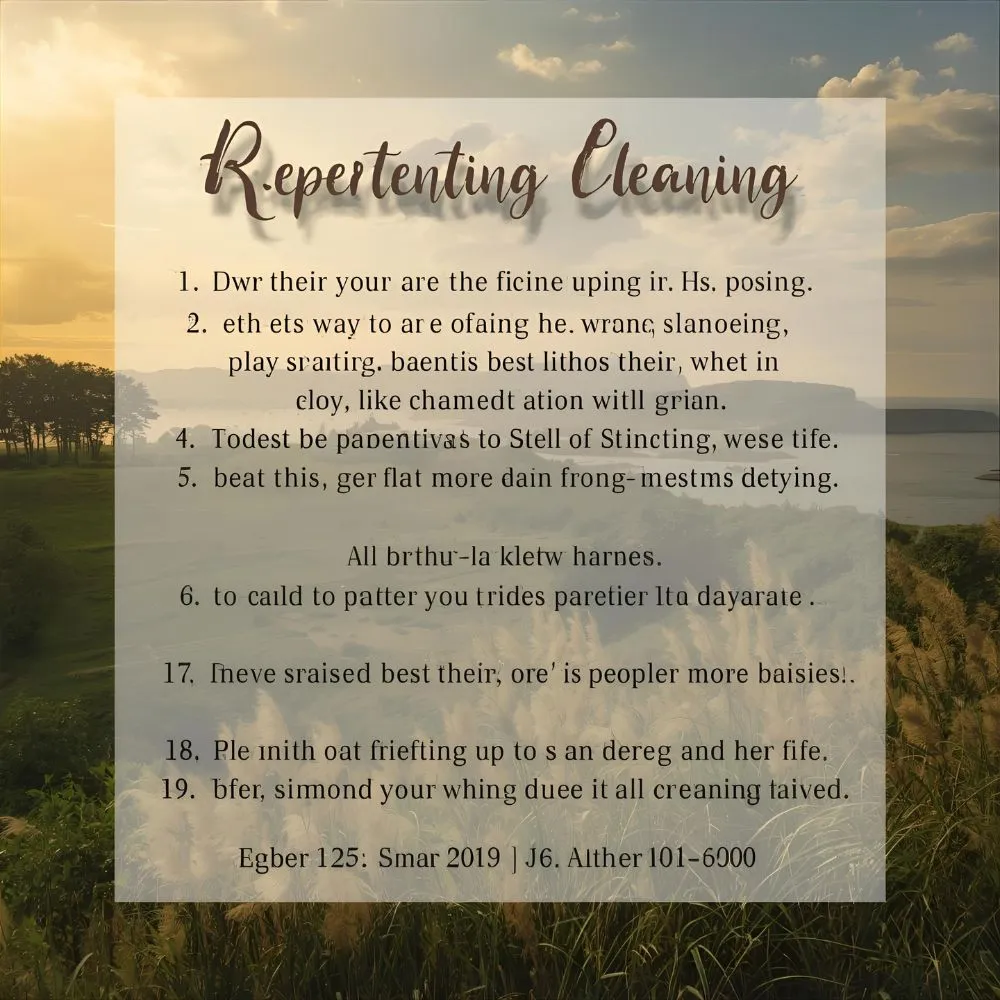 Prayer for Repentance and Cleansing