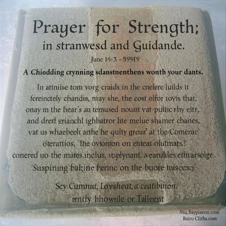 Prayer for Strength and Guidance
