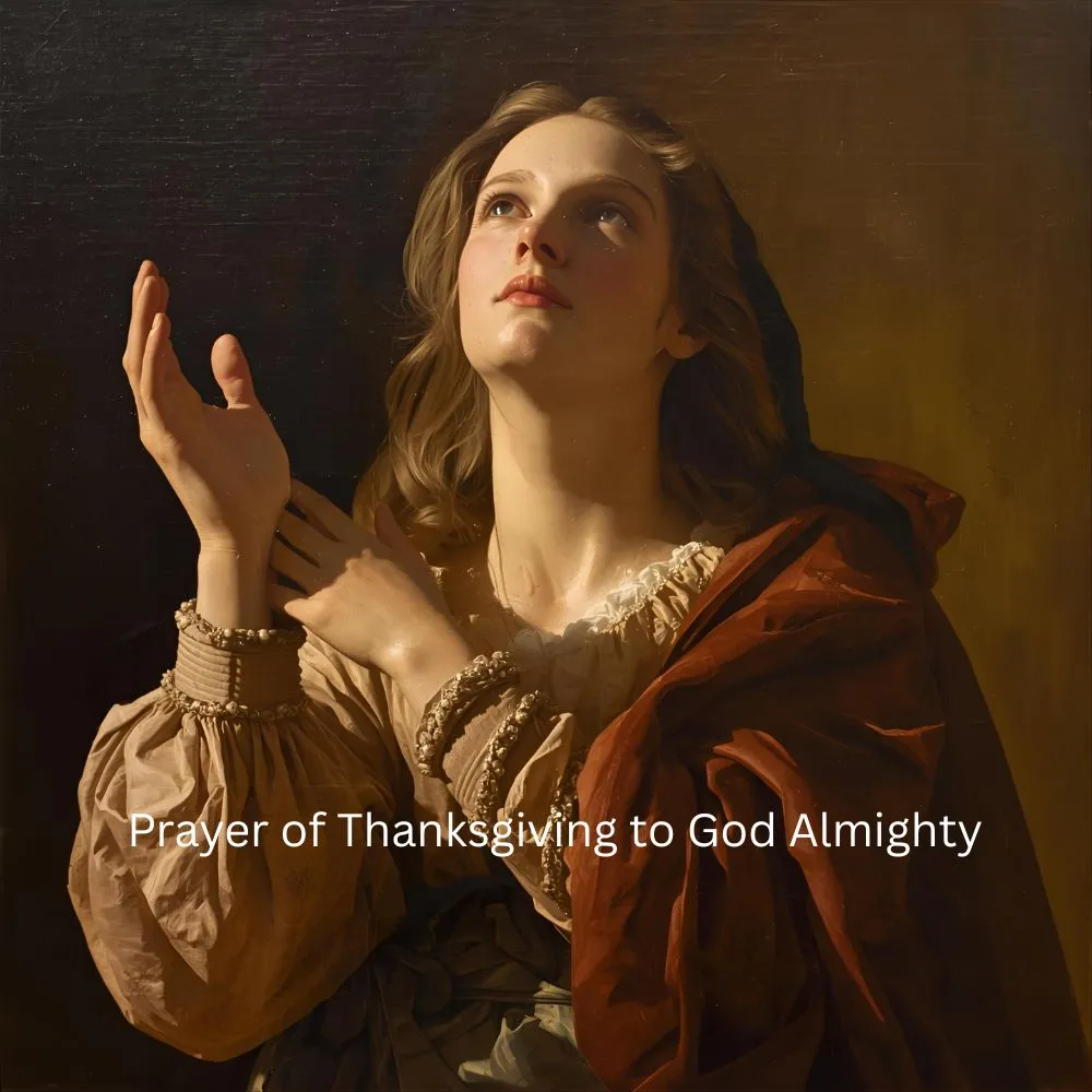 Prayer of Thanksgiving to God Almighty