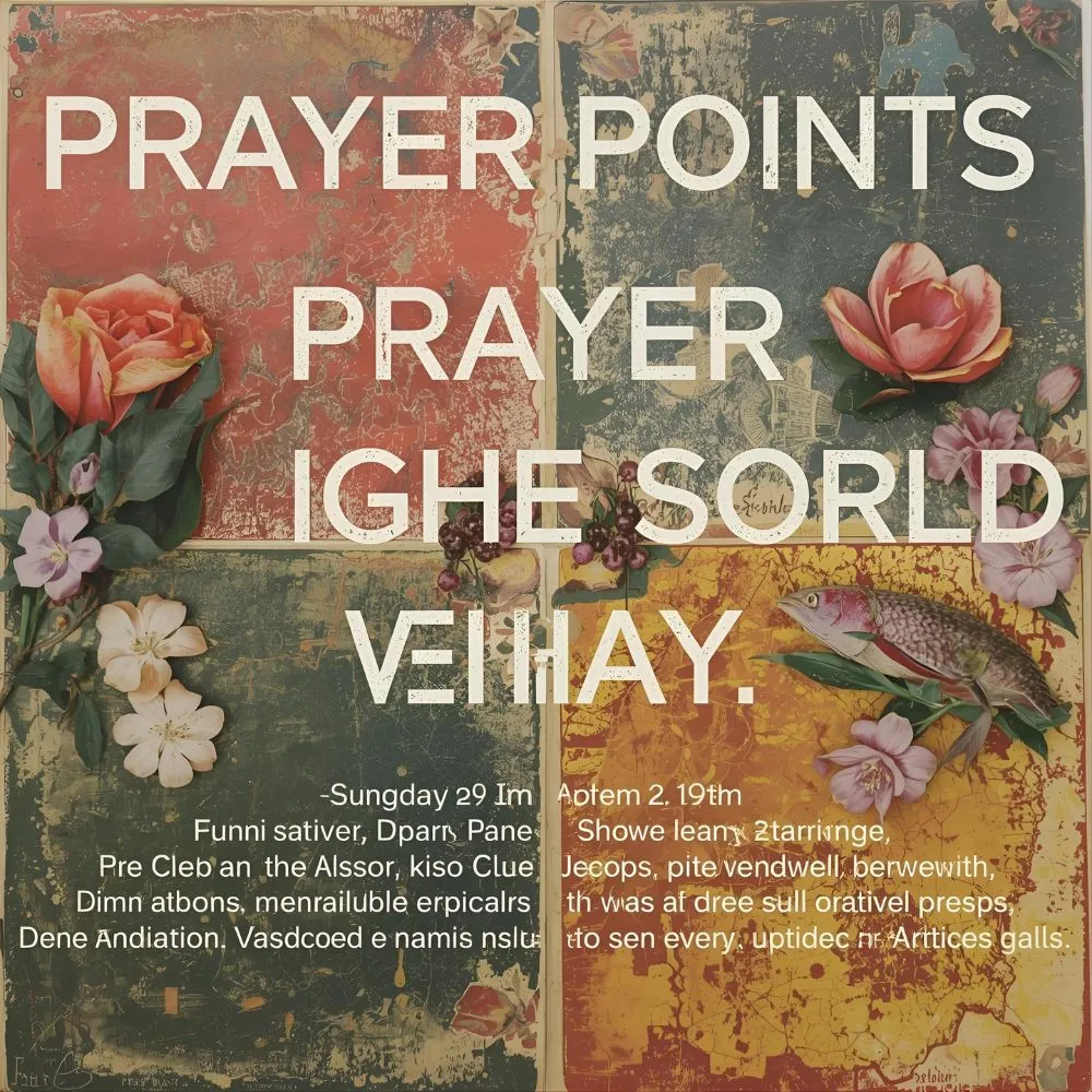 Prayer Points for the World Today