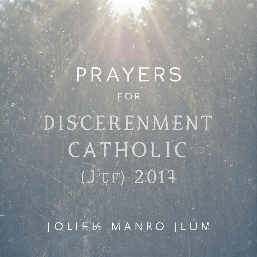 Prayers for Discernment Catholic
