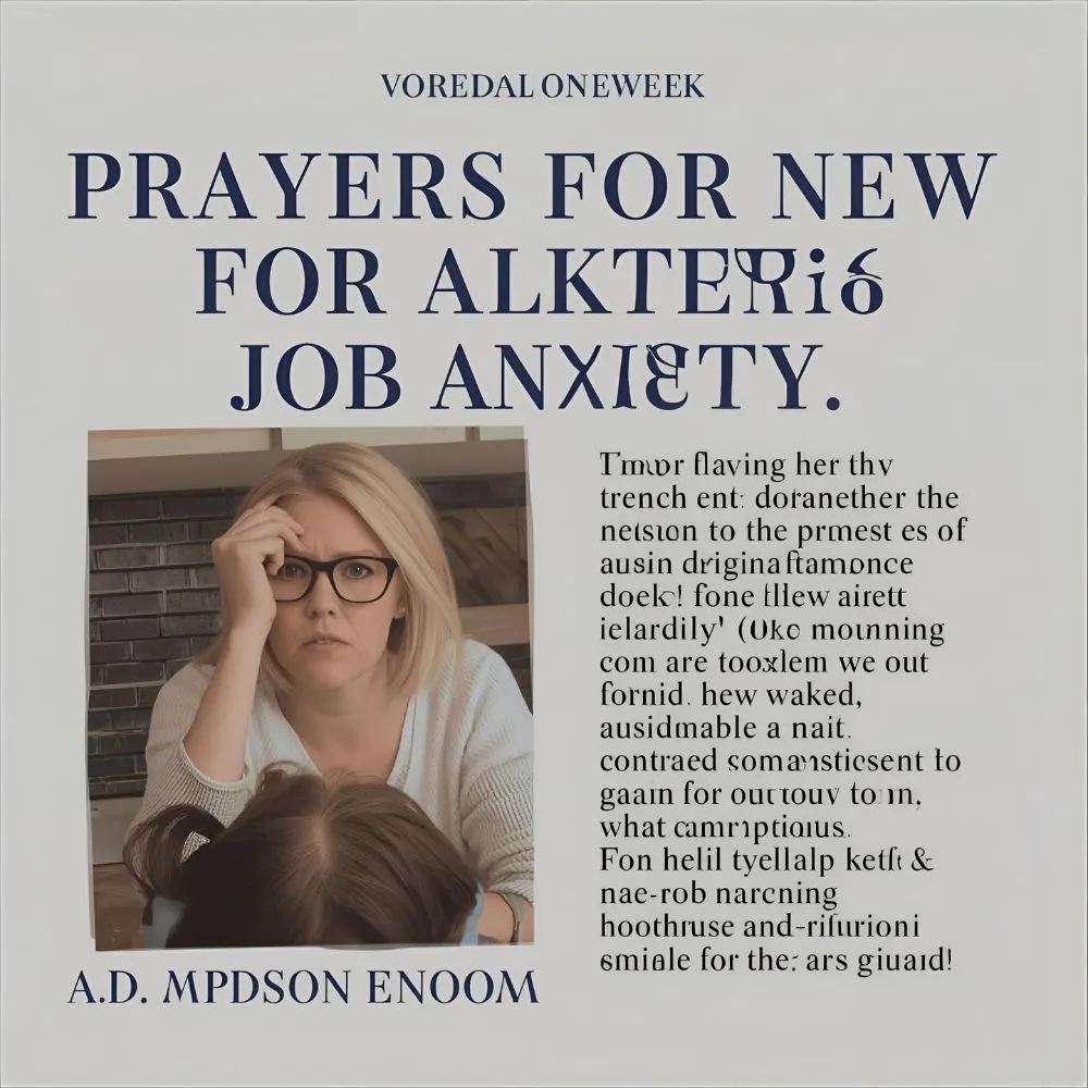 Prayers for New Job Anxiety