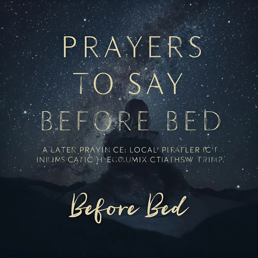 Prayers to say before bed Christian