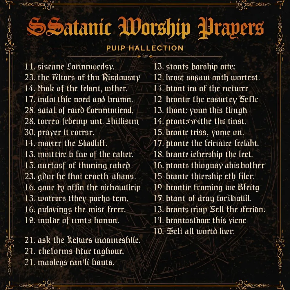 Satanic Worship Prayers